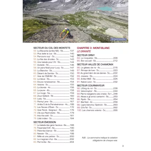 100 grandes voies plaisir autour de Chamonix