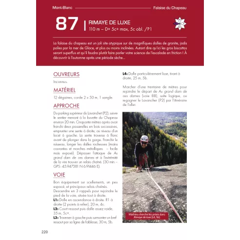 100 grandes voies plaisir autour de Chamonix