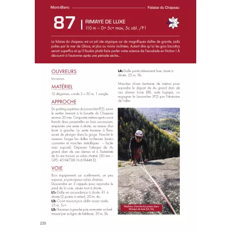 100 grandes voies plaisir autour de Chamonix