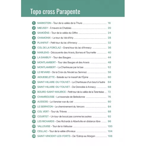 Topo cross parapente