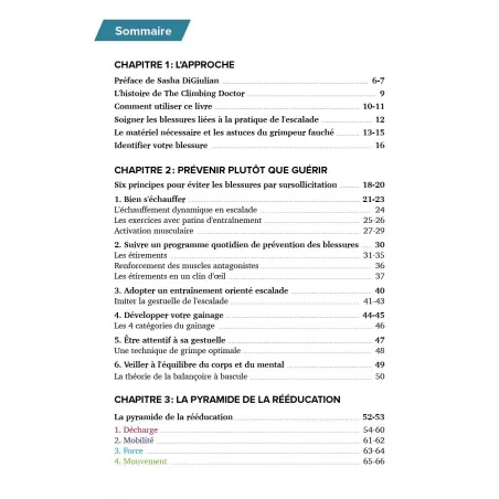 L'escalade sans blessure
