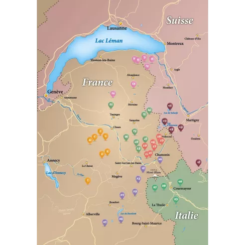 Lacs autour du Mont-Blanc